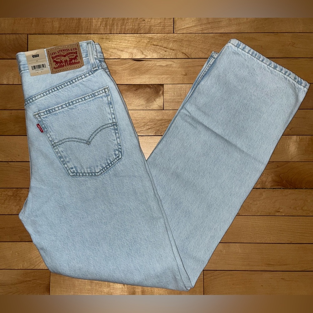 Levi's Light Wash Blue Straight Leg Jeans